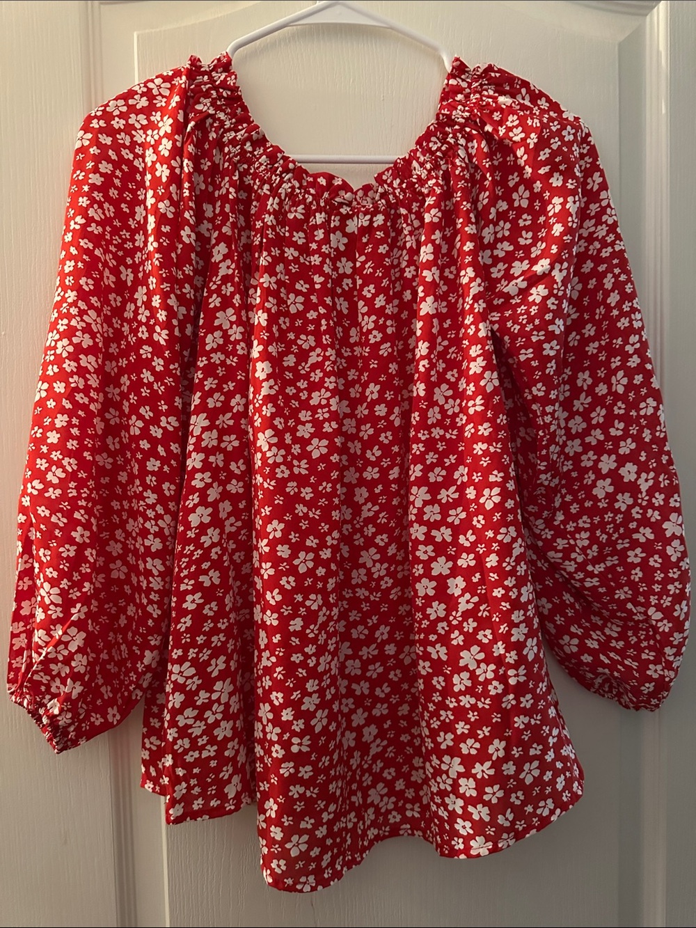 Floral Red Top